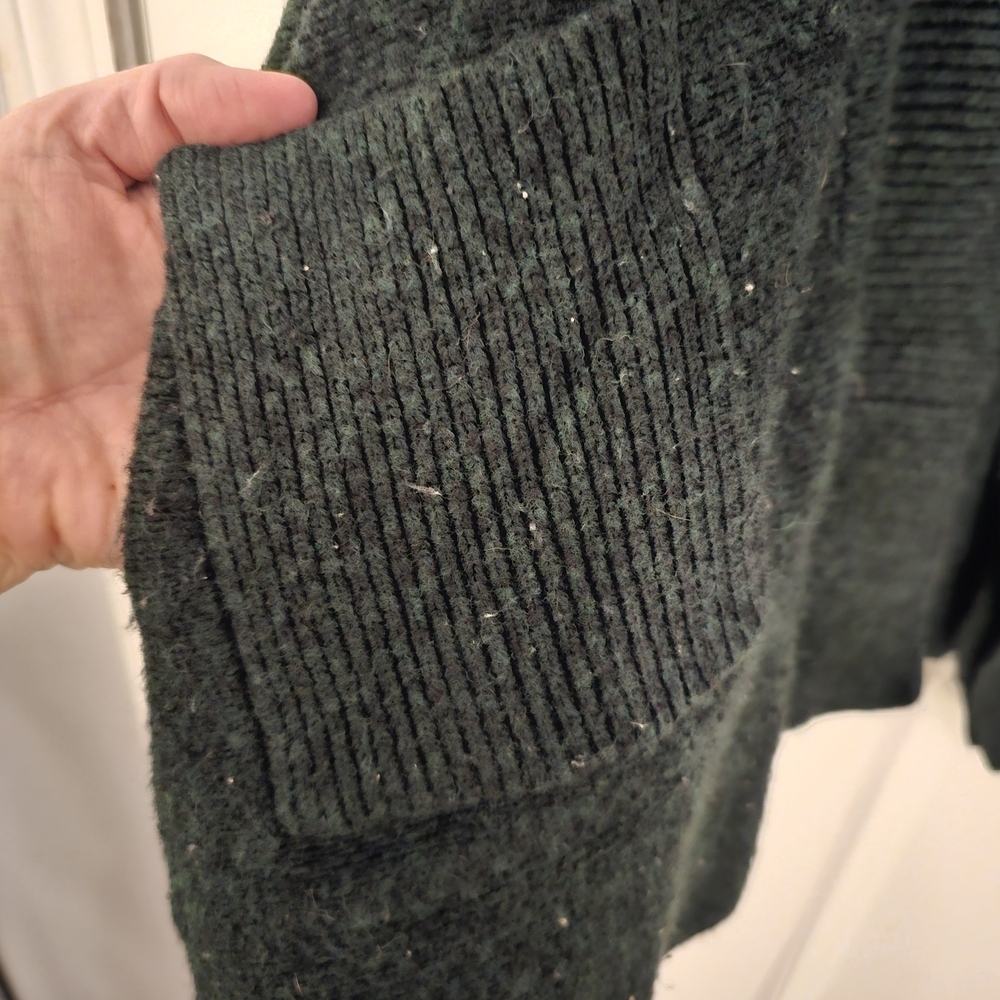 Simply Vera Vera Wang Forest Green Open Cardigan - Picture 5 of 6